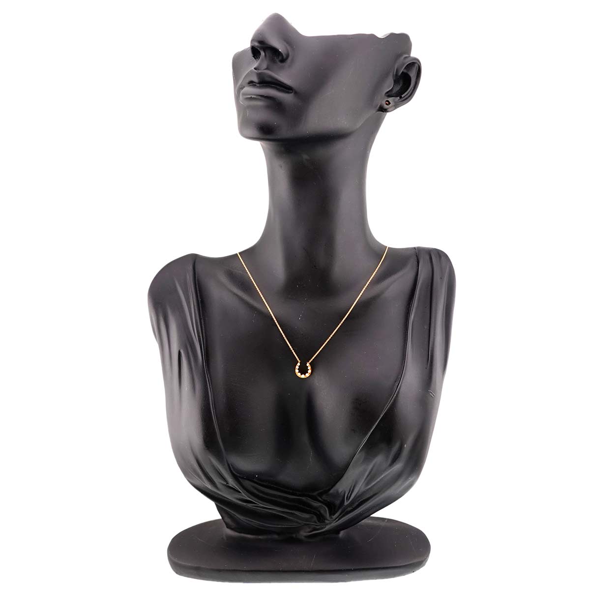 Horseshoe Diamond 0.08ct Necklace 18K YG 750