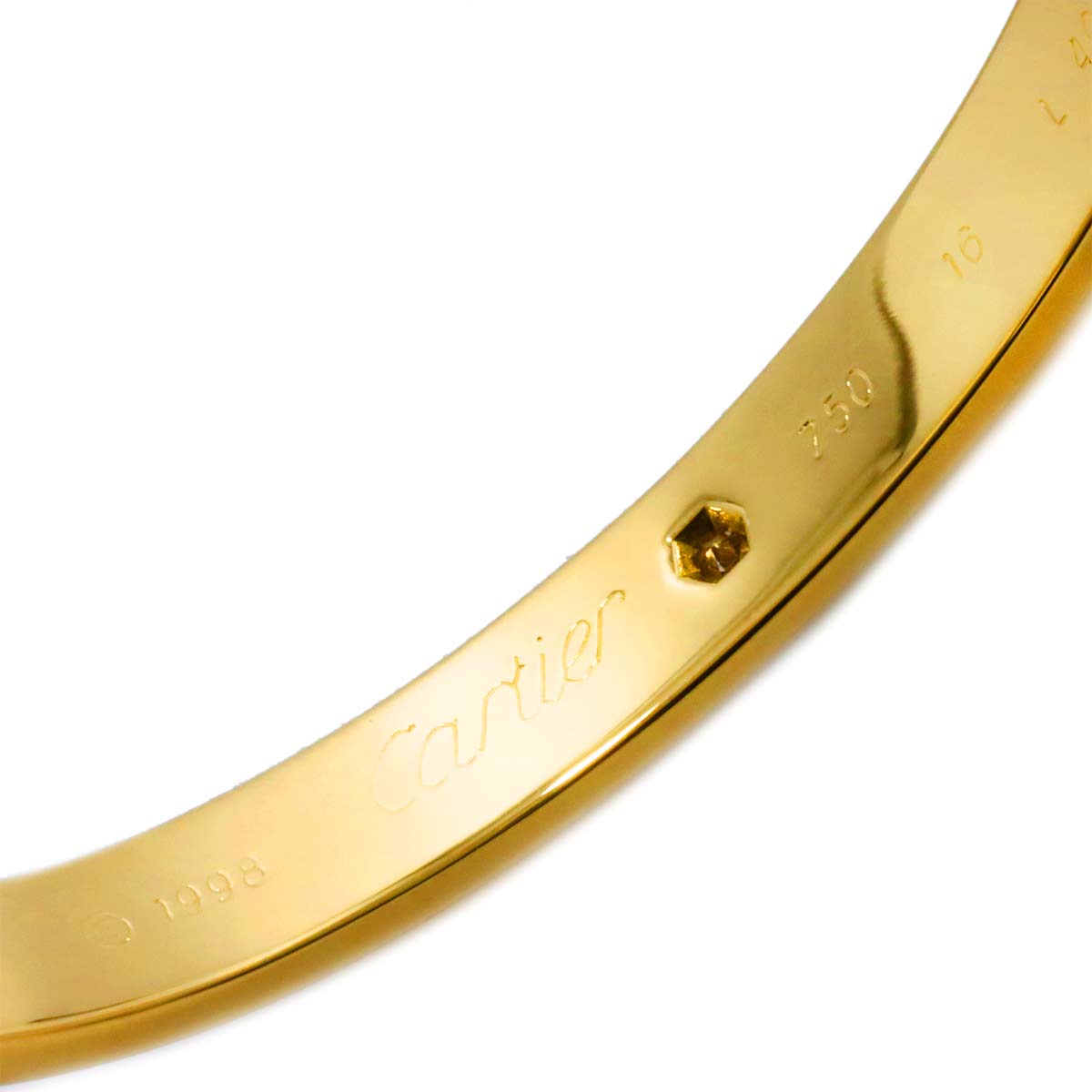 Love Bracelet Diamond 6P Bangle 18K YG 750 Size16