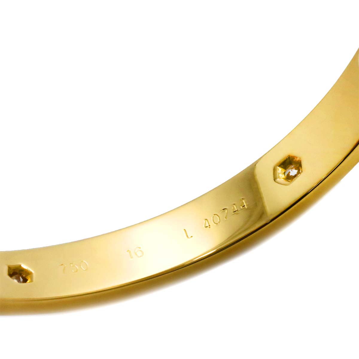 Love Bracelet Diamond 6P Bangle 18K YG 750 Size16