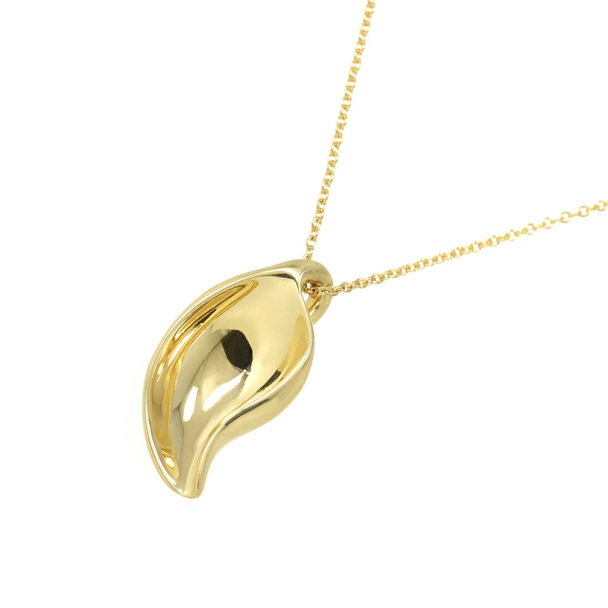 Leaf Motif Necklace 18K Yellow Gold 750