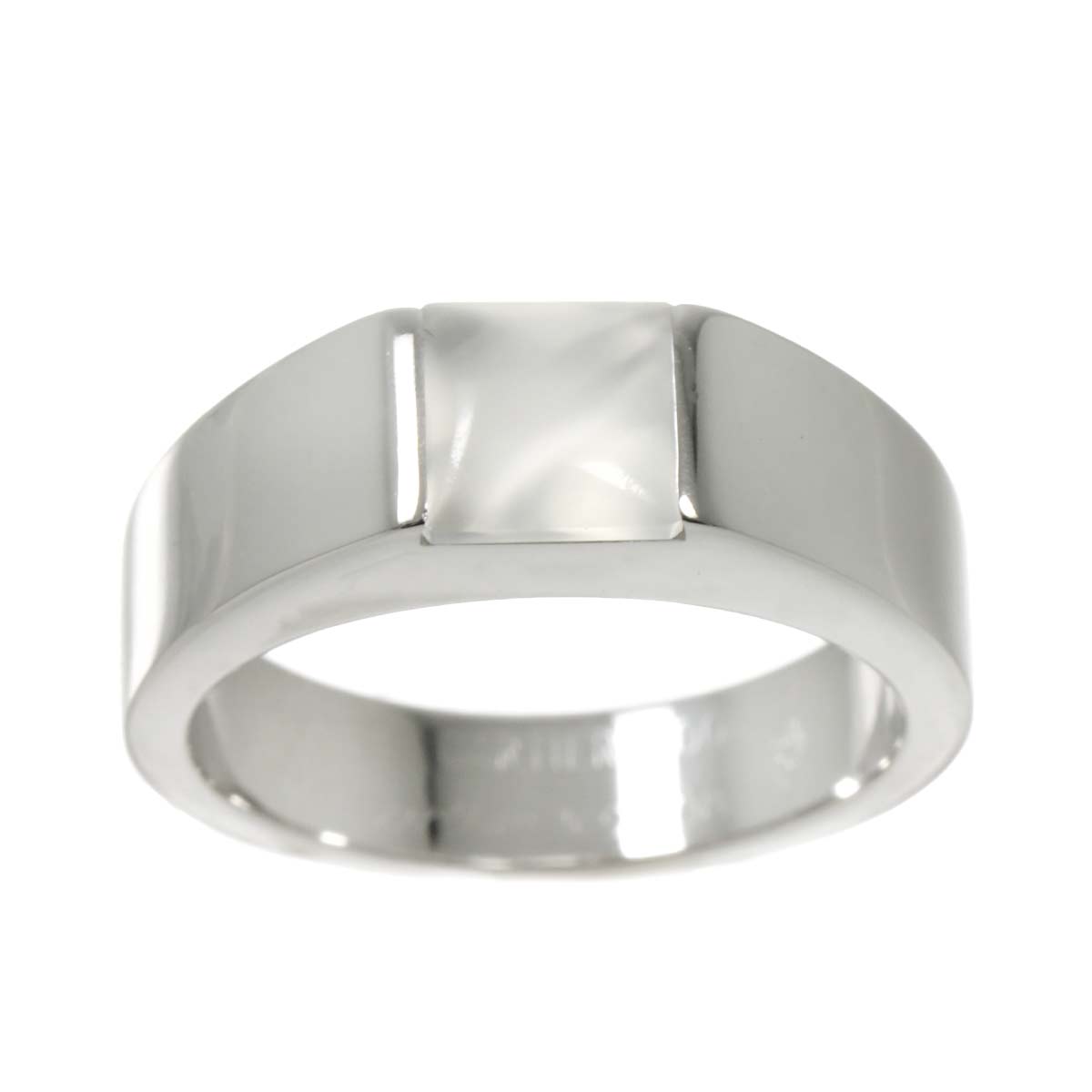 Quartz Ring 18K White Gold 750 size49 4.75-5(US)