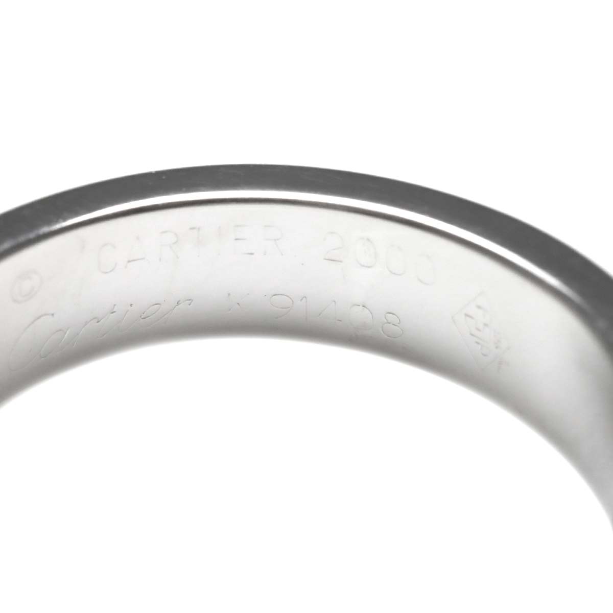 Quartz Ring 18K White Gold 750 size49 4.75-5(US)