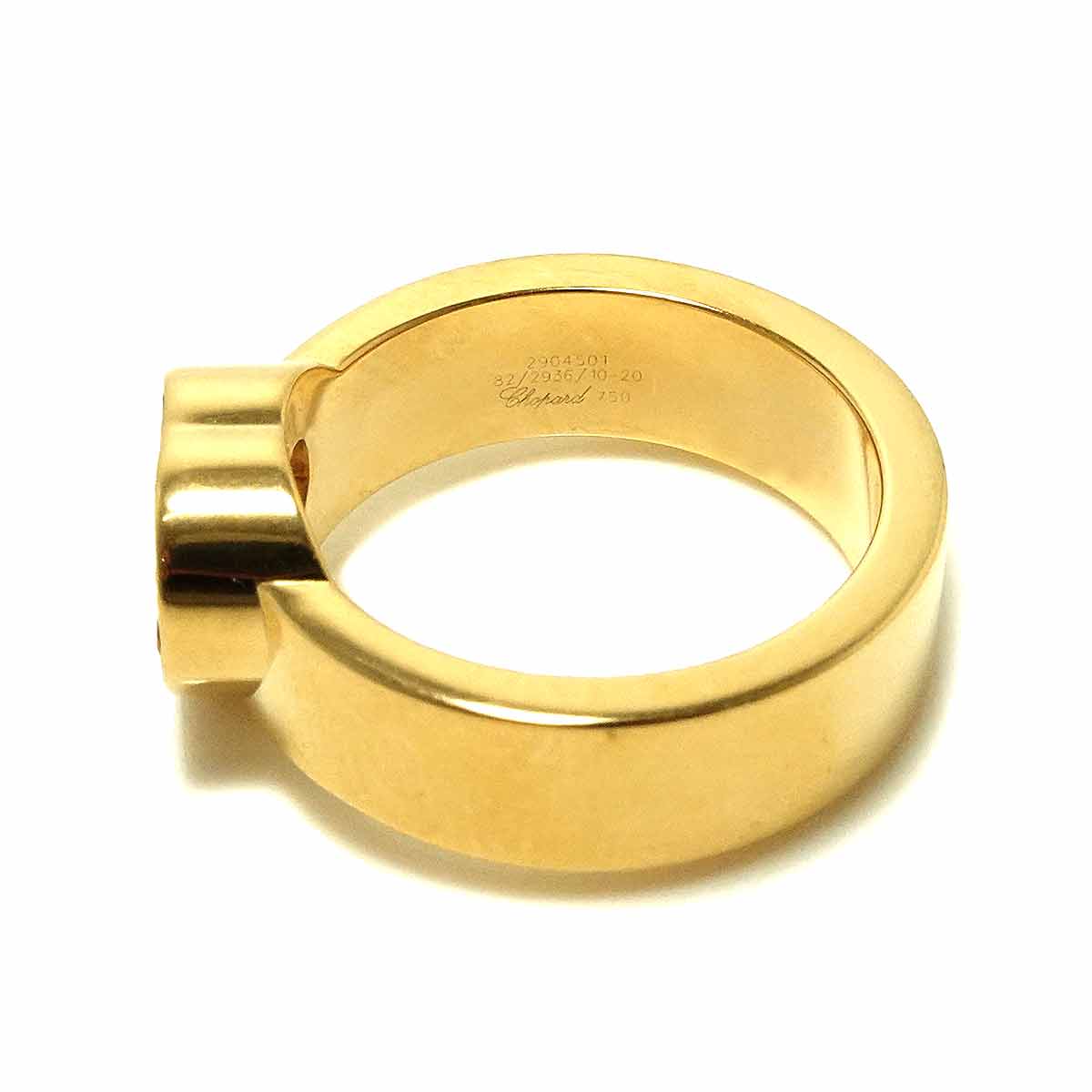 Happy Diamond Sapphire Diamond Ring 18K YG 750 Size6(US)