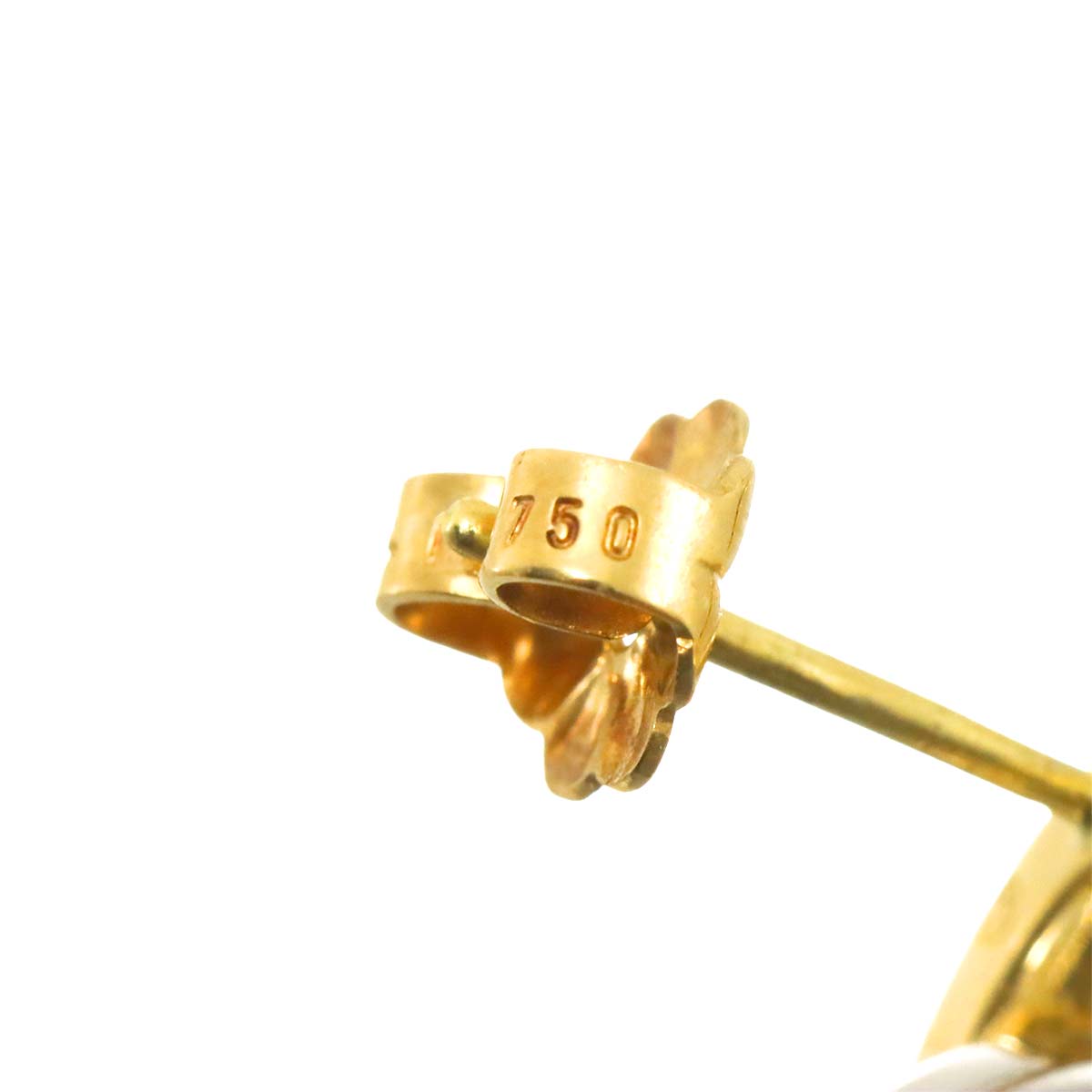 Double Circle Earrings Pierced YG SV 750 925