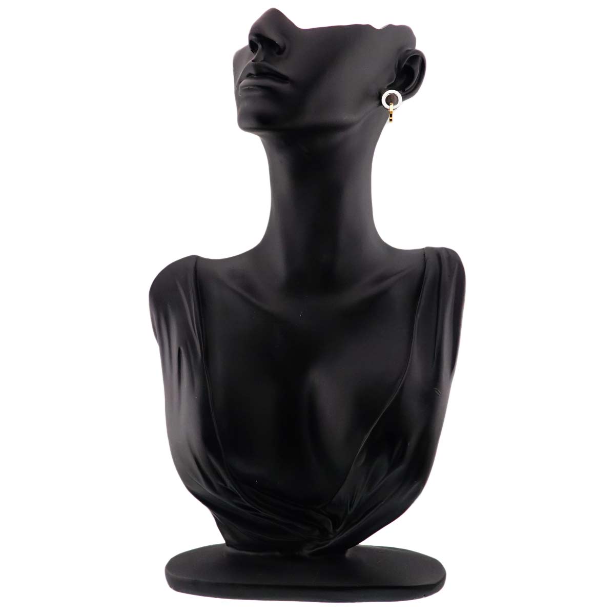 Double Circle Earrings Pierced YG SV 750 925