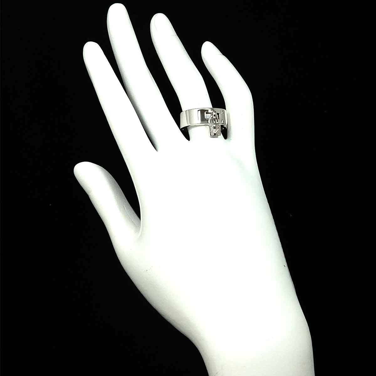 Kelly Diamond Ring 18K WG 750 Size54 6.75(US)