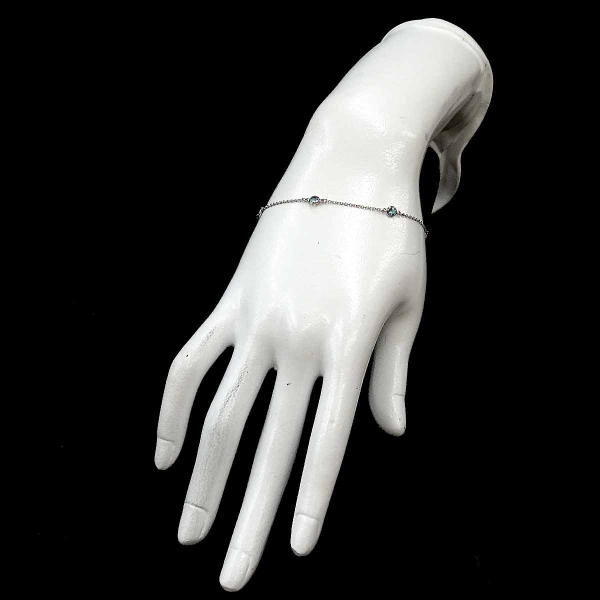 By The Yard Aquamarine 5P Bracelet Platinum