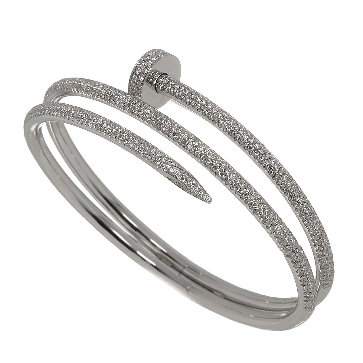 Diamond Bracelet 18K K18 WG White Gold 750