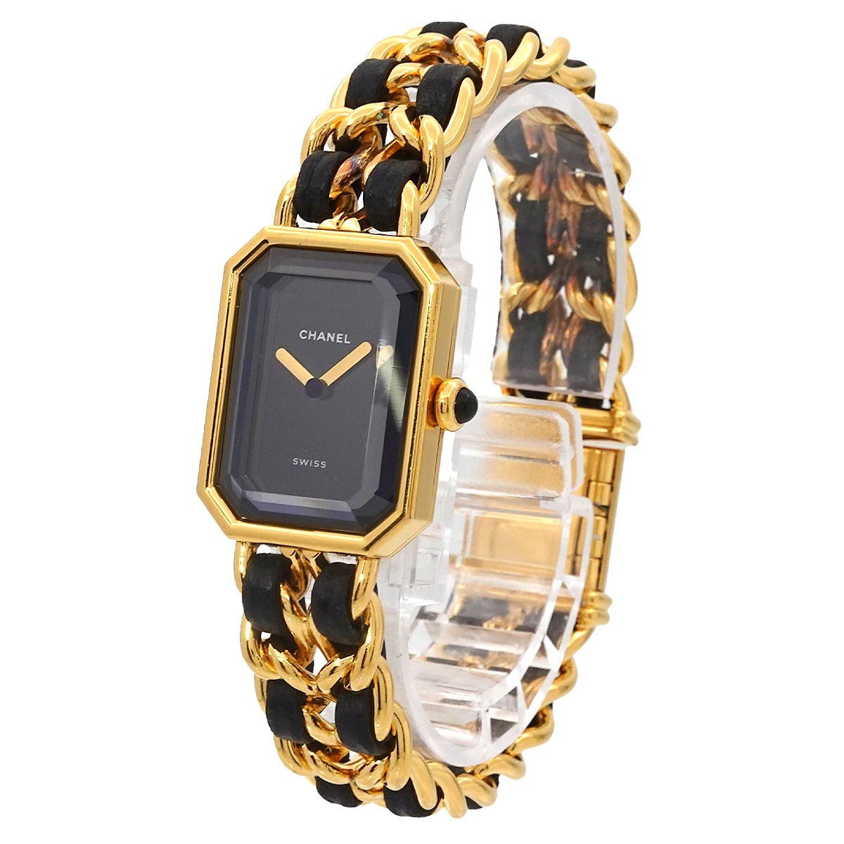 Premiere Size L H0001 Vintage Quartz Black Dial Ladies Watch