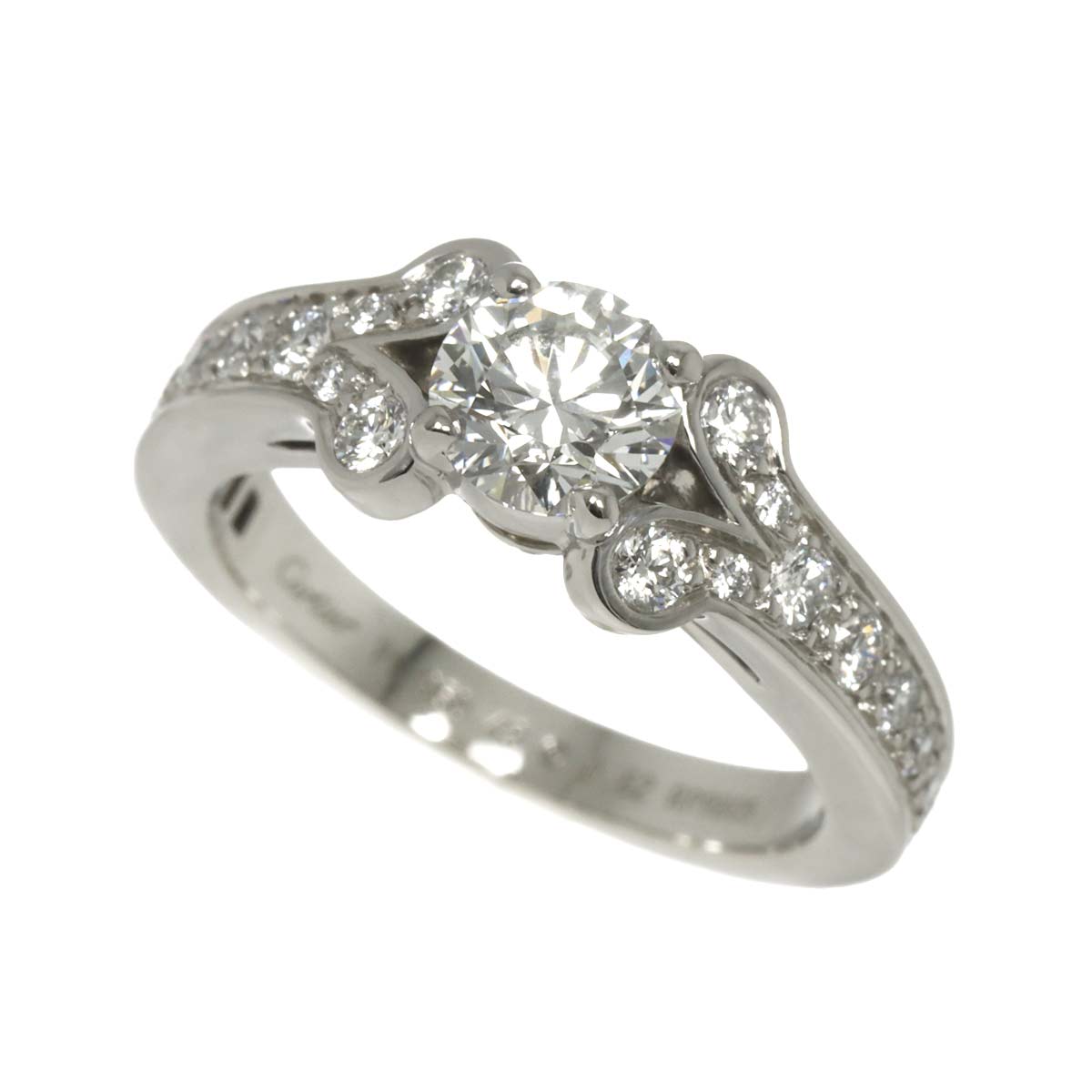 Ballerine Diamond 0.62ct G/VVS2/3EX Ring Pt Size48 4.5(US)