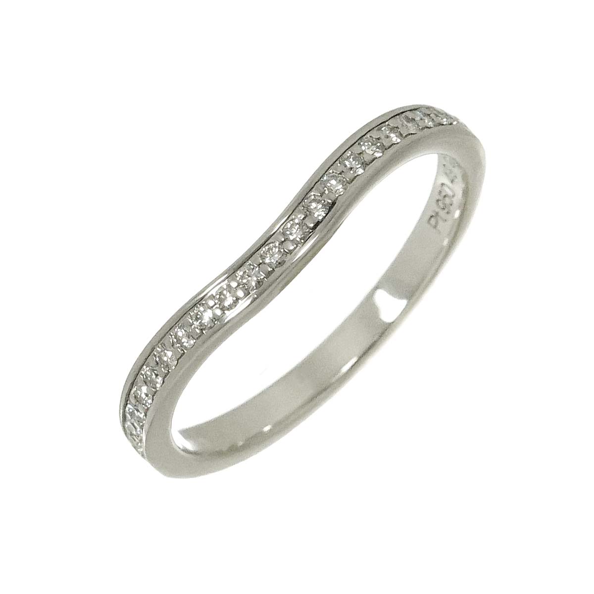 Ballerine Half Diamond Ring Pt Size49 4.75-5(US)