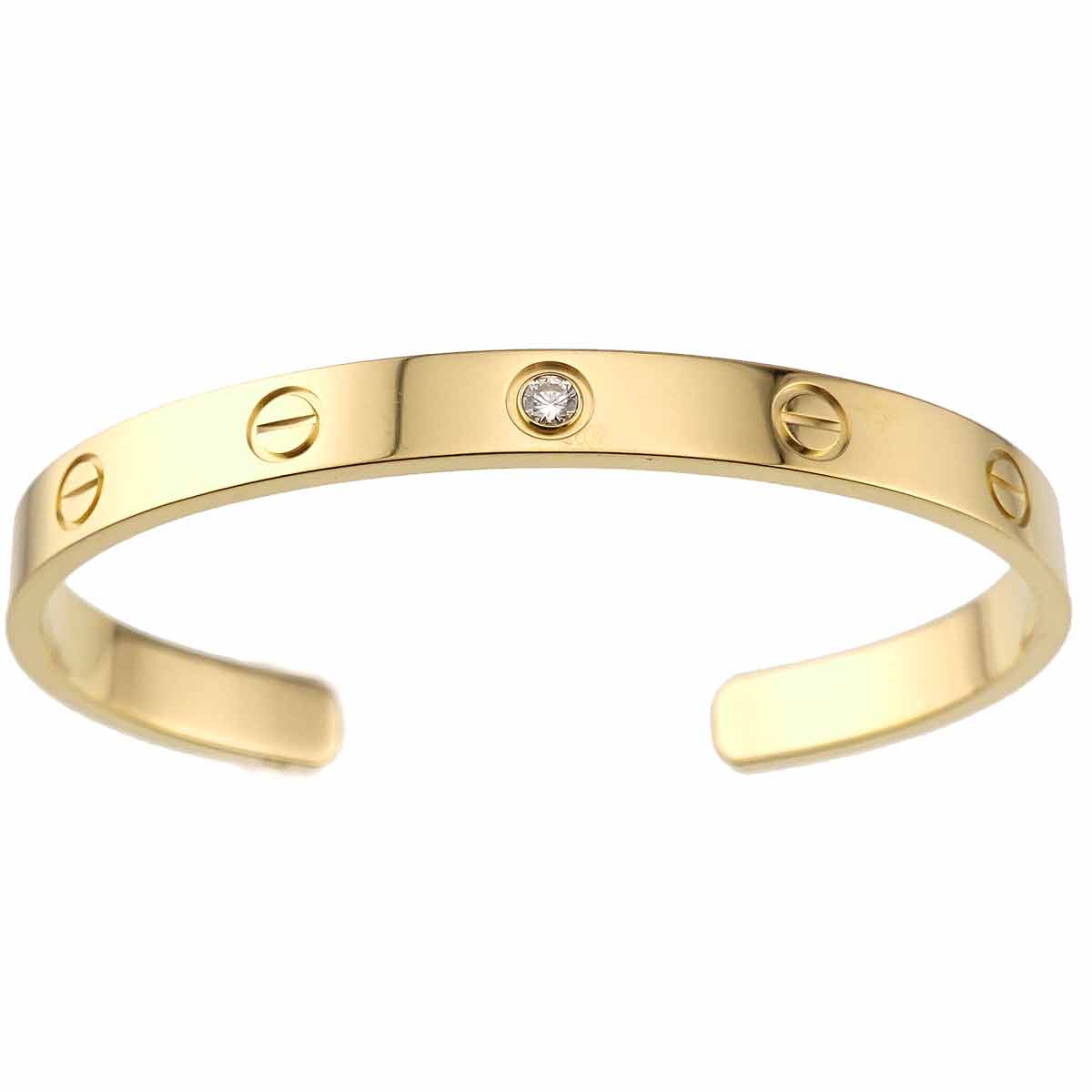 Love Bracelet Open Diamond 18K Yellow Gold 750 Size17