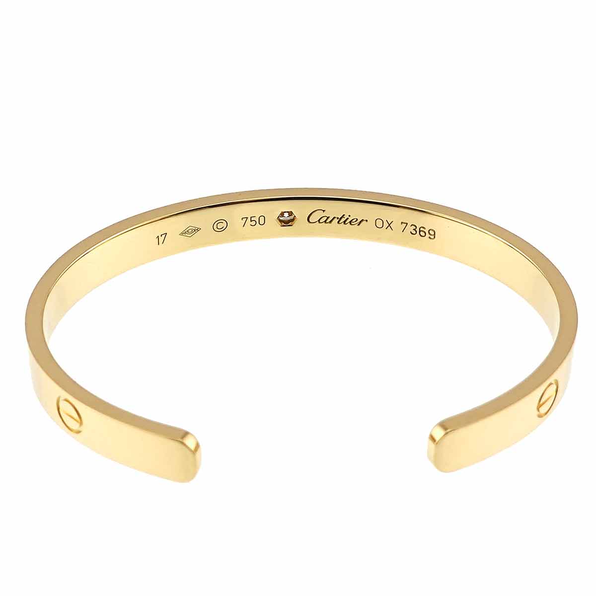 Love Bracelet Open Diamond 18K Yellow Gold 750 Size17