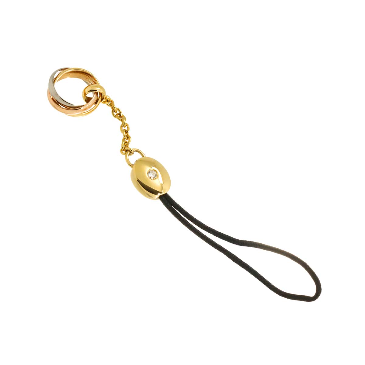 Trinity Ring Charm strap Diamond 18K YG WG PG 750
