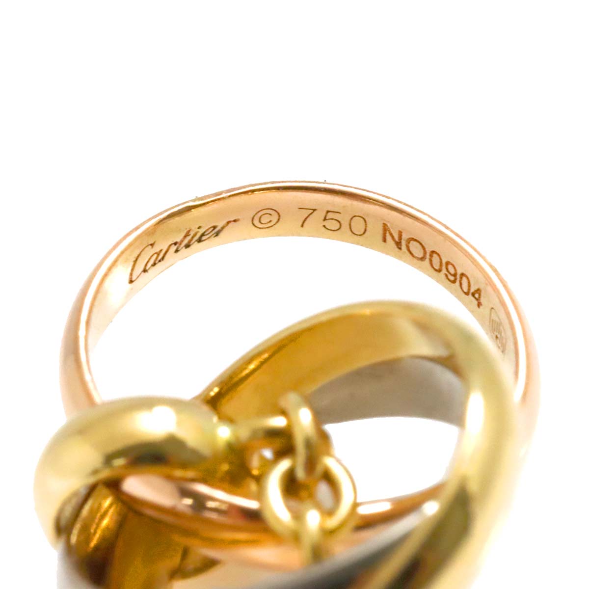 Trinity Ring Charm strap Diamond 18K YG WG PG 750