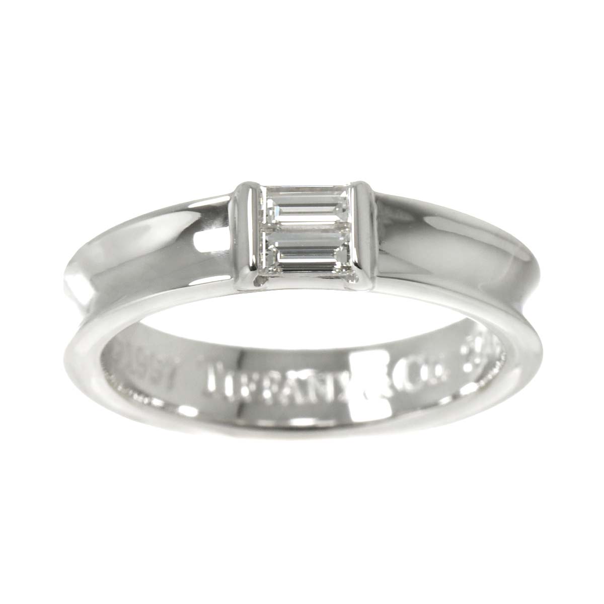 Diamond Ring 18K White Gold 750 size6.25-6.5(US)