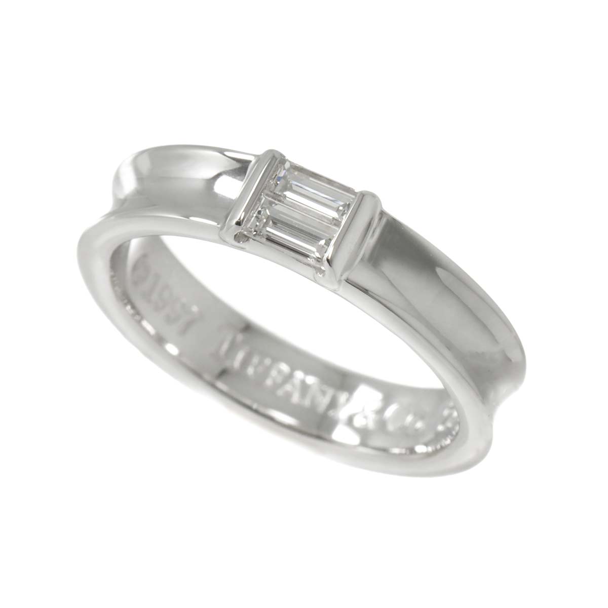 Diamond Ring 18K White Gold 750 size6.25-6.5(US)