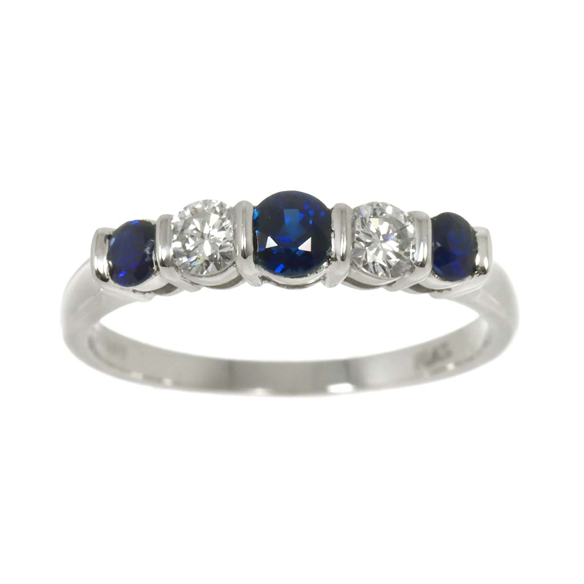 Sapphire Diamond Ring Platinum Size6-6.25(US)