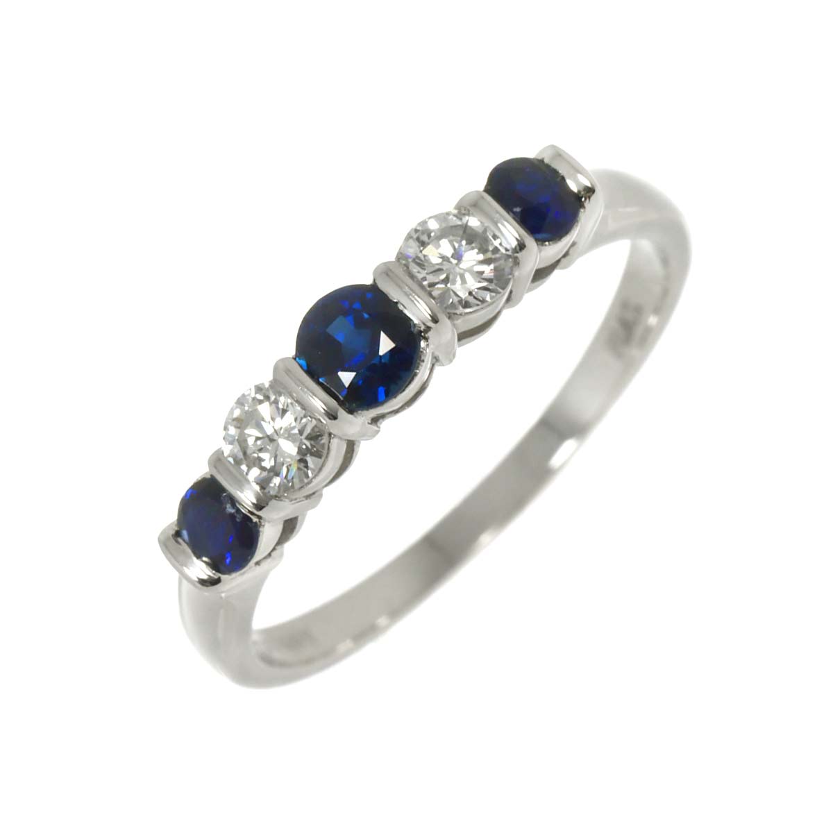 Sapphire Diamond Ring Platinum Size6-6.25(US)