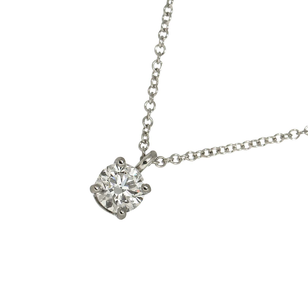 Diamond 0.40ct H/VS1/3EX Necklace Platinum