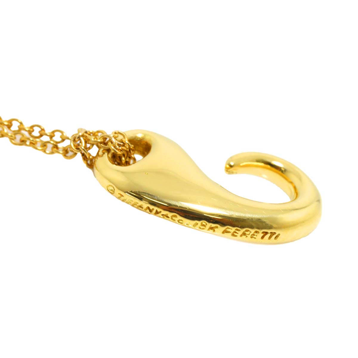 Peretti Hook Necklace 18K Yellow Gold 750