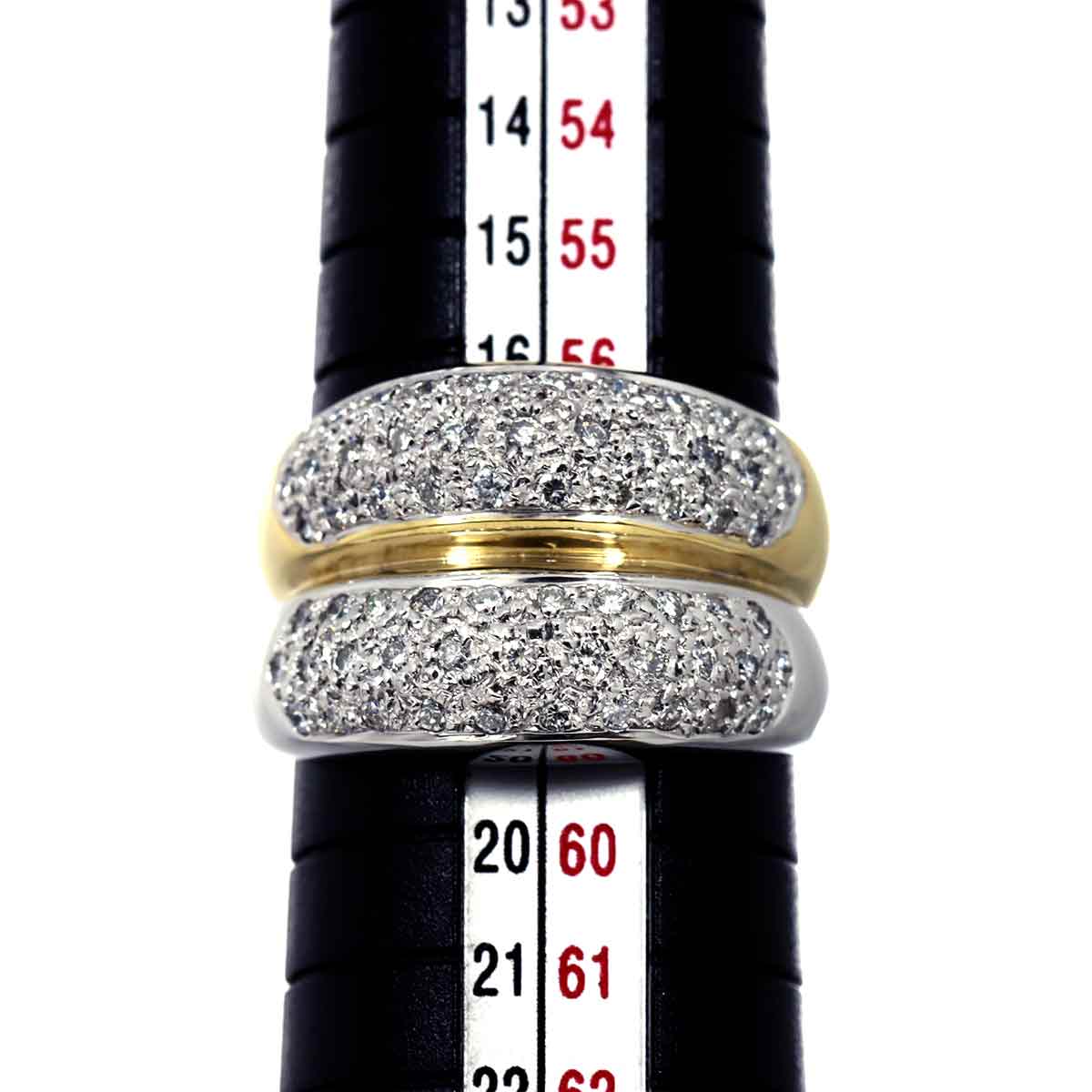 Diamond 0.71ct Ring 18K YG WG 750 size8.25(US)