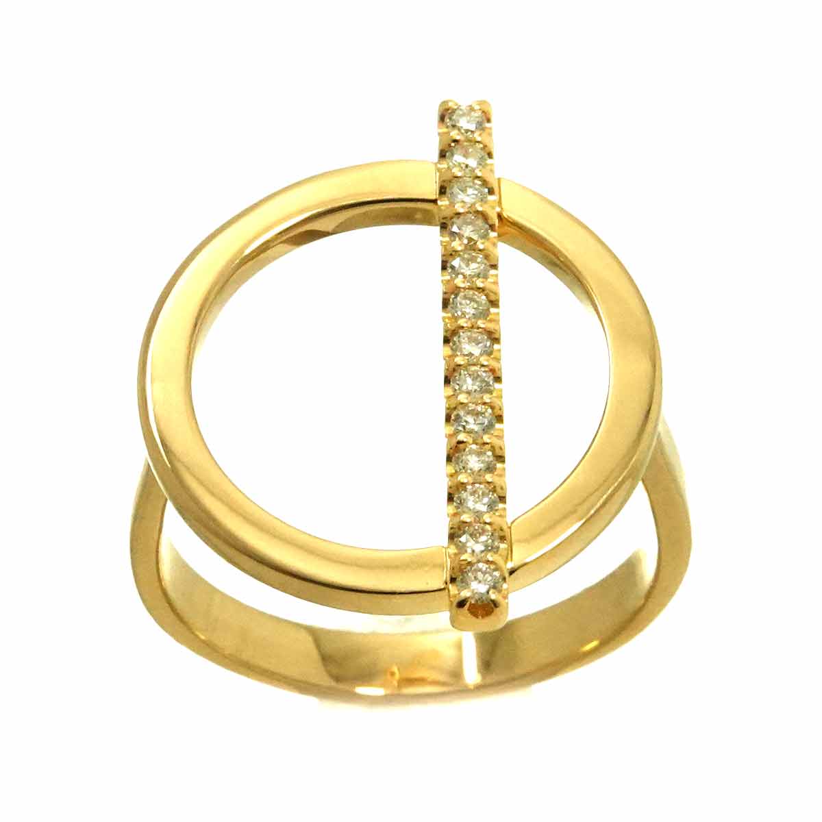 Diamond 0.15ct Ring 18K YG size5.5-5.75(US)