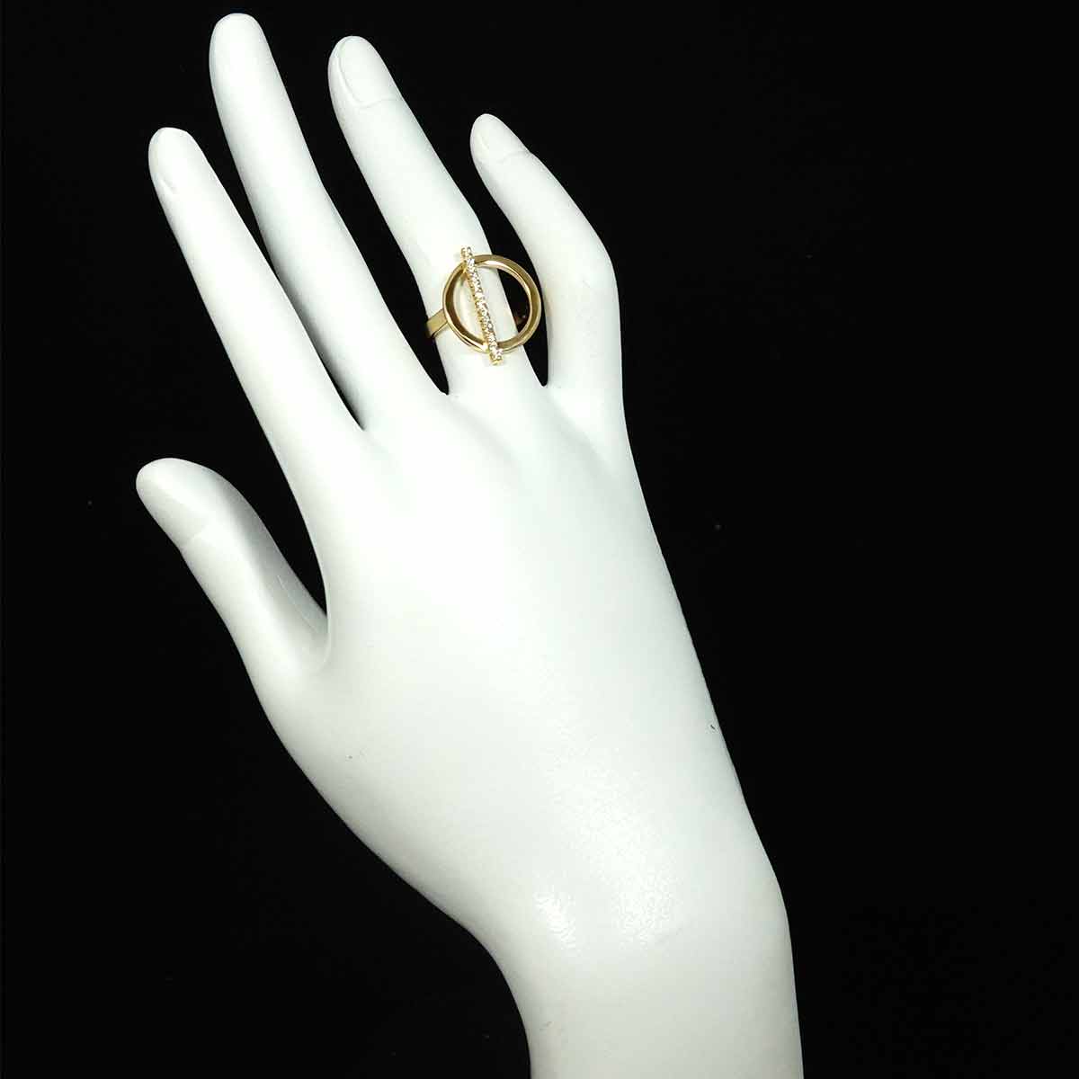 Diamond 0.15ct Ring 18K YG size5.5-5.75(US)