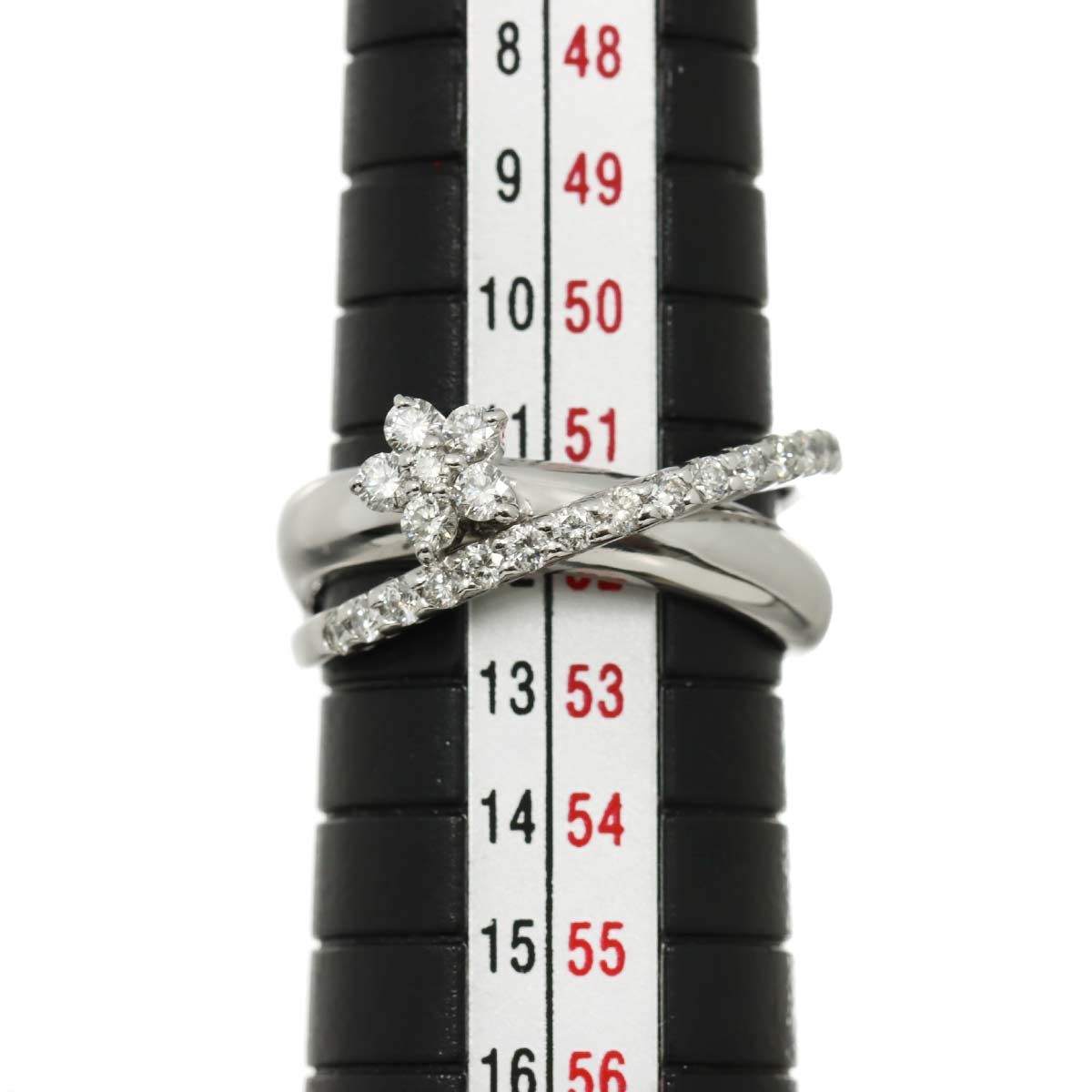 Diamond 0.41ct Ring 18K WG 750 Size6(US)