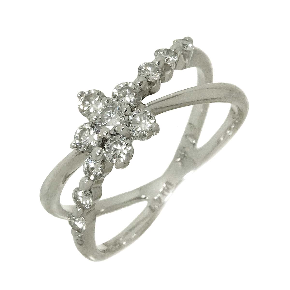 Diamond 0.47ct Ring 18K WG 750 Size5.25(US)