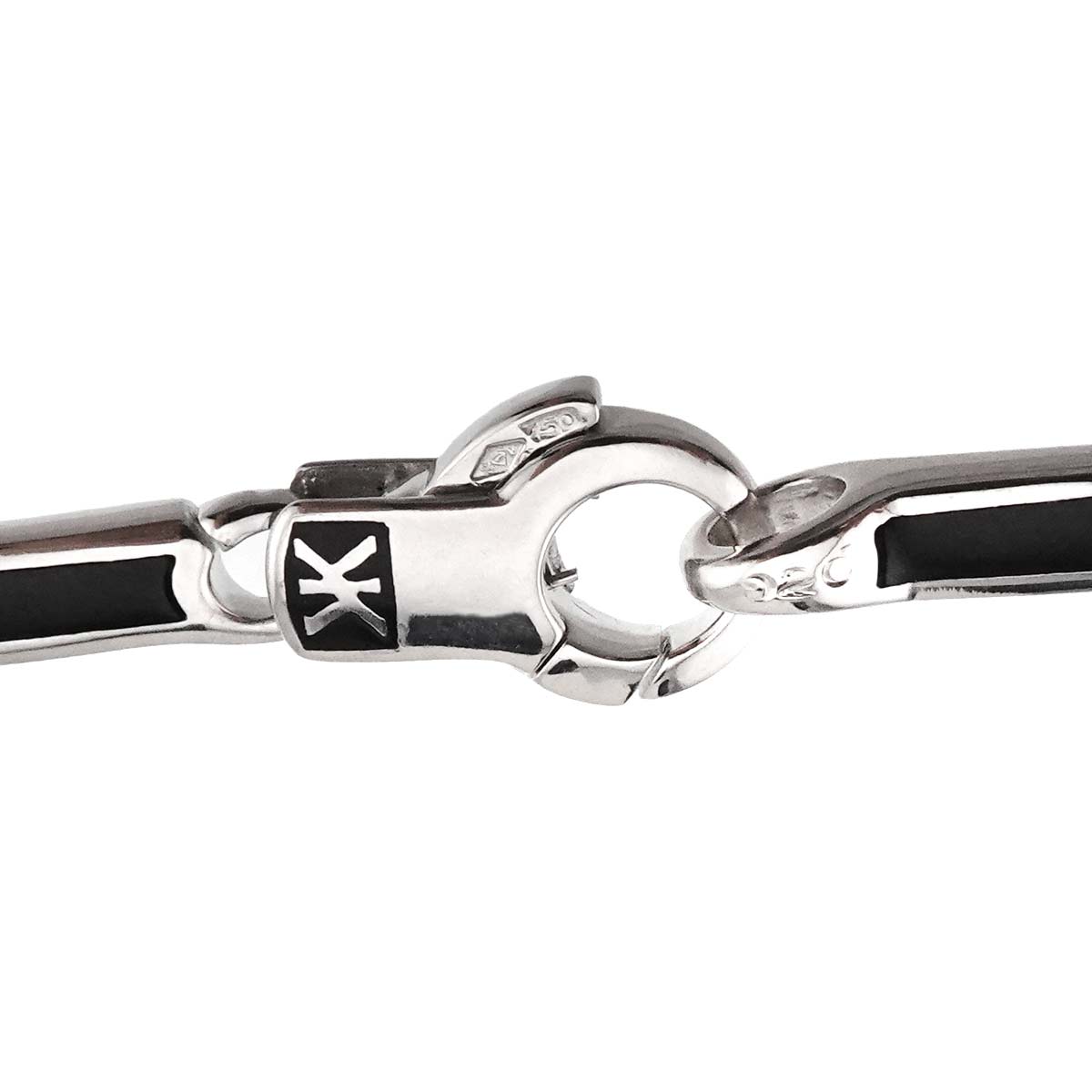 Diamond 0.20ct Enamel Necklace 18K White gold 750