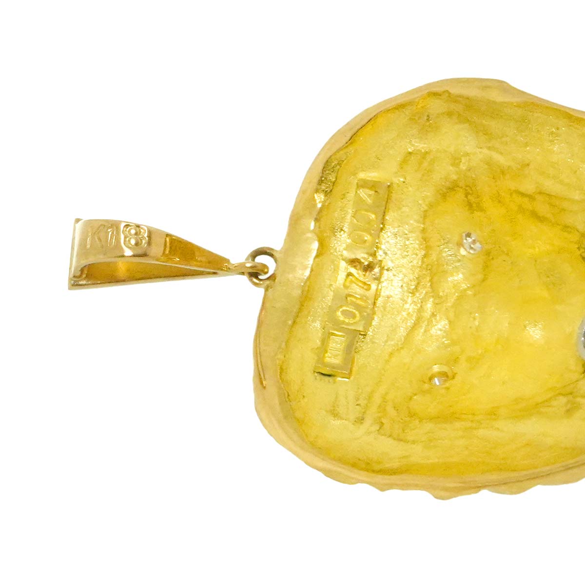 Diamond 0.172ct/0.04ct Pendant 18K YG Yellow Gold 750