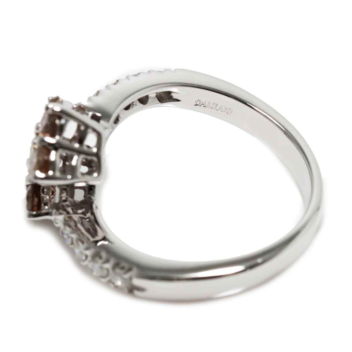 Diamond Ring 18K White Gold 750 size4.75-5(US)
