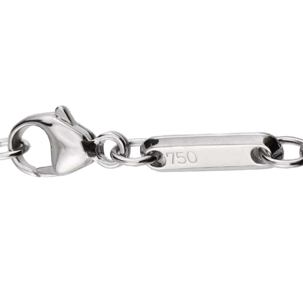 Happy Diamond Heart Necklace 18K White Gold 750