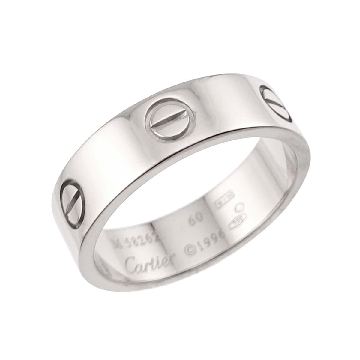 Love Ring 18K White Gold 750 size60 8.75(US)