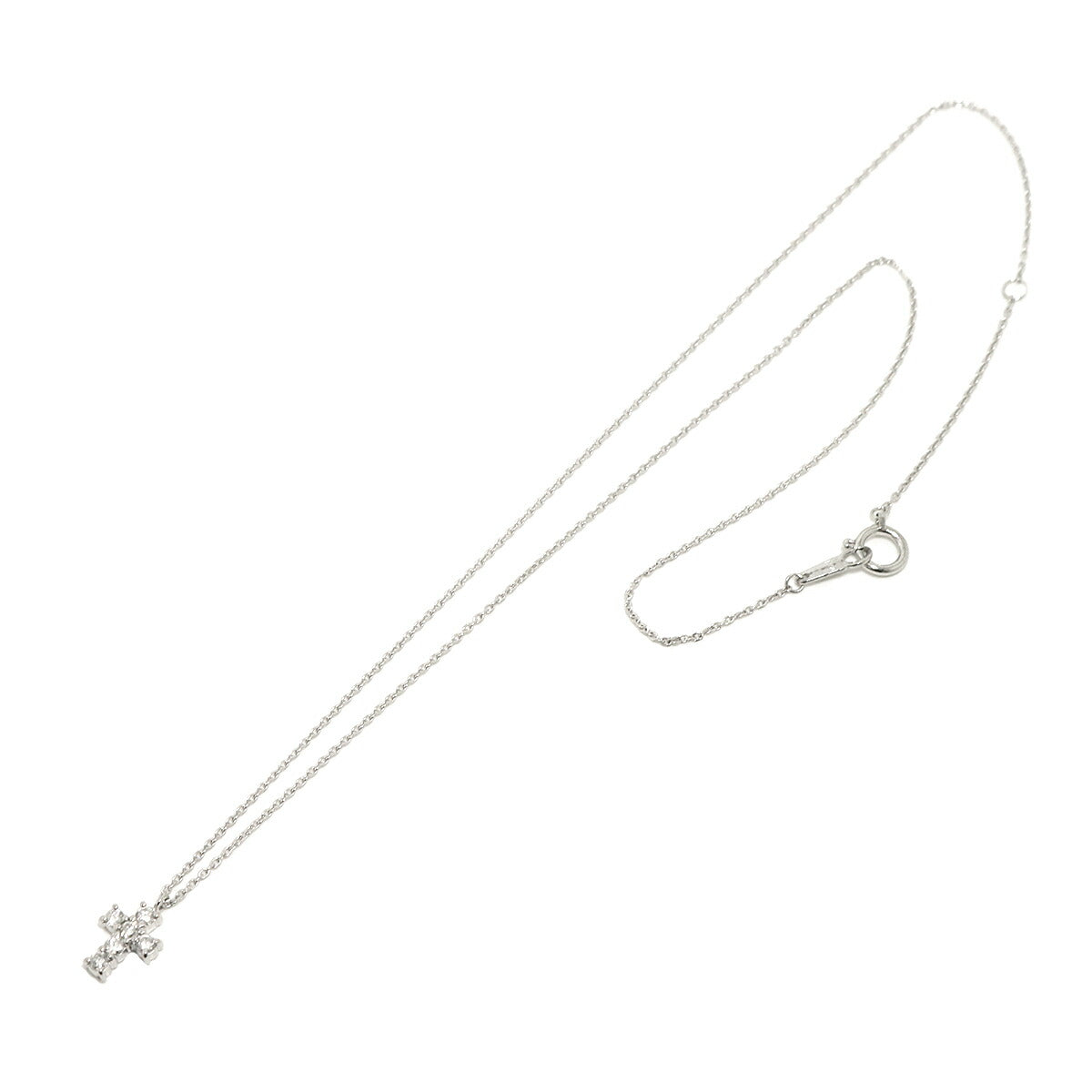 Cross Diamond 0.18ct Necklace Platinum