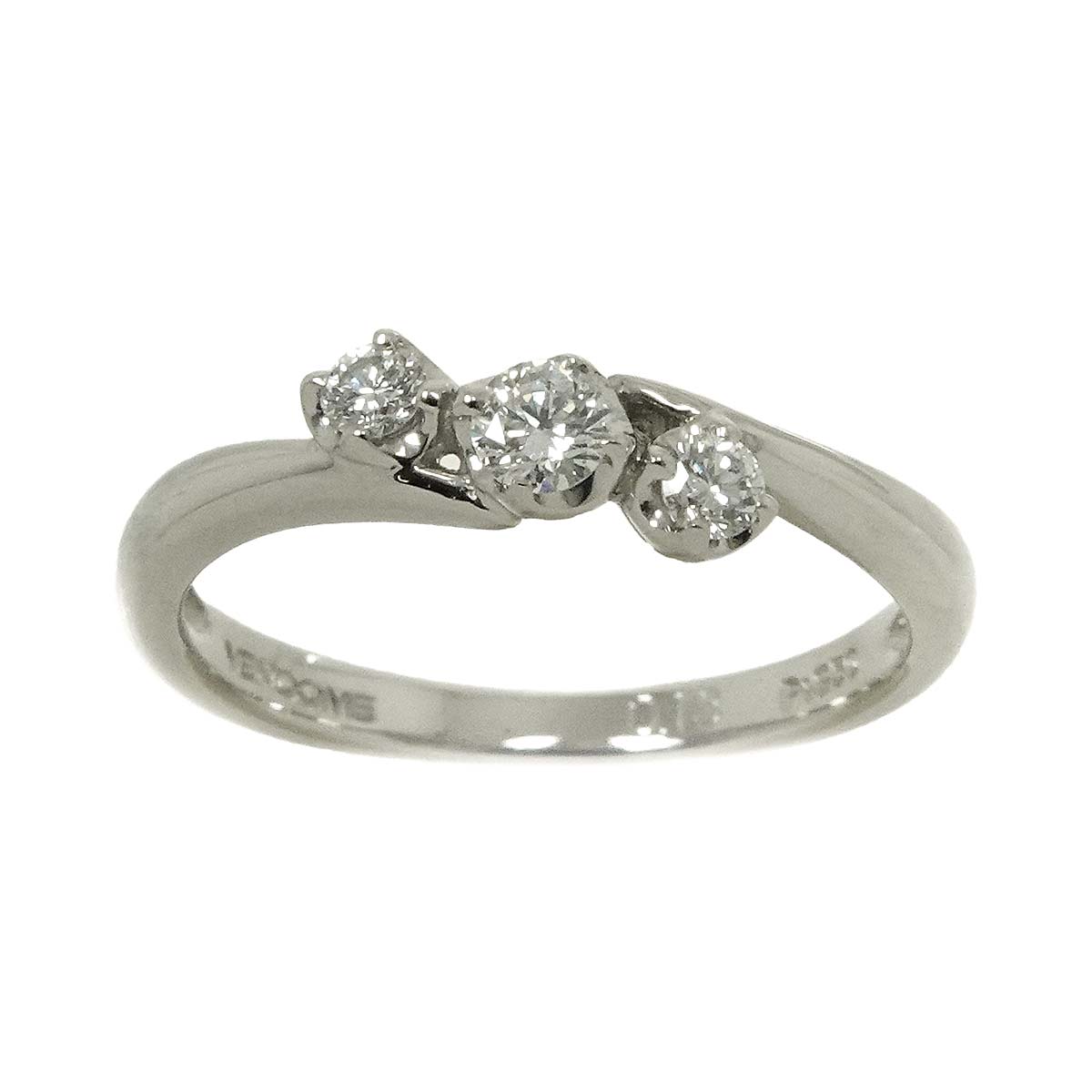 Diamond 0.13ct Ring Pt Platinum size3.75(US)