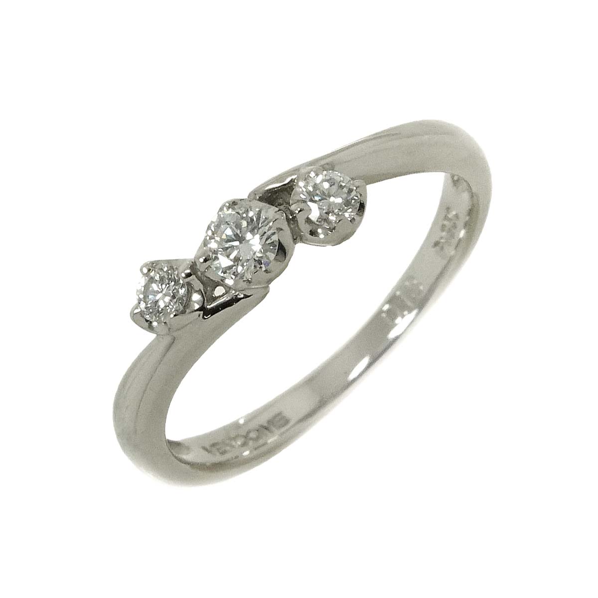 Diamond 0.13ct Ring Pt Platinum size3.75(US)