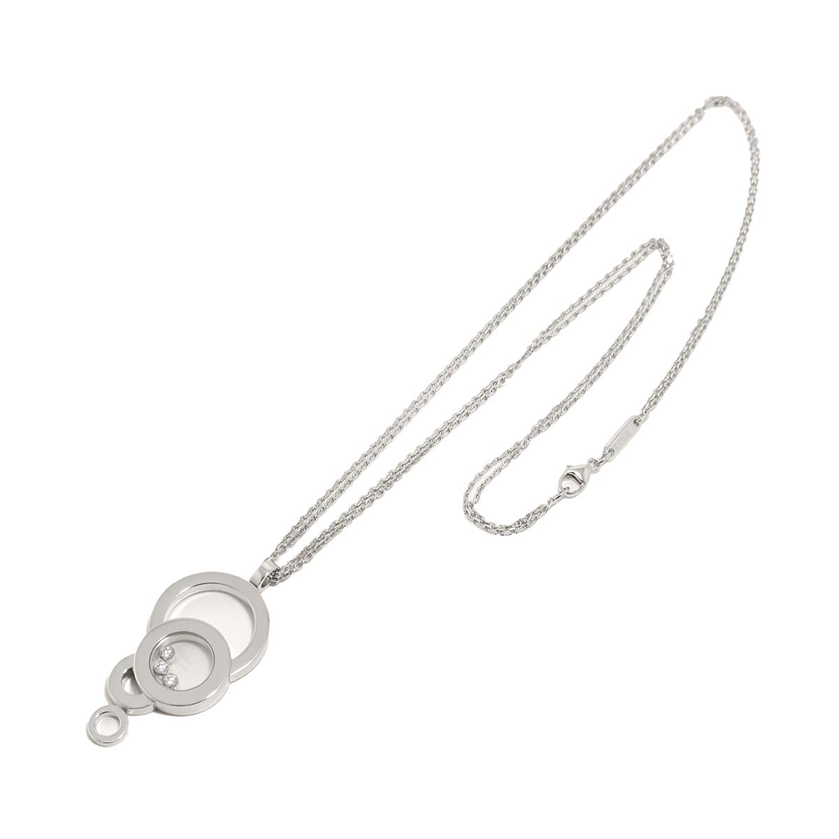 Happy Diamond Bubble Necklace 18K WG 750