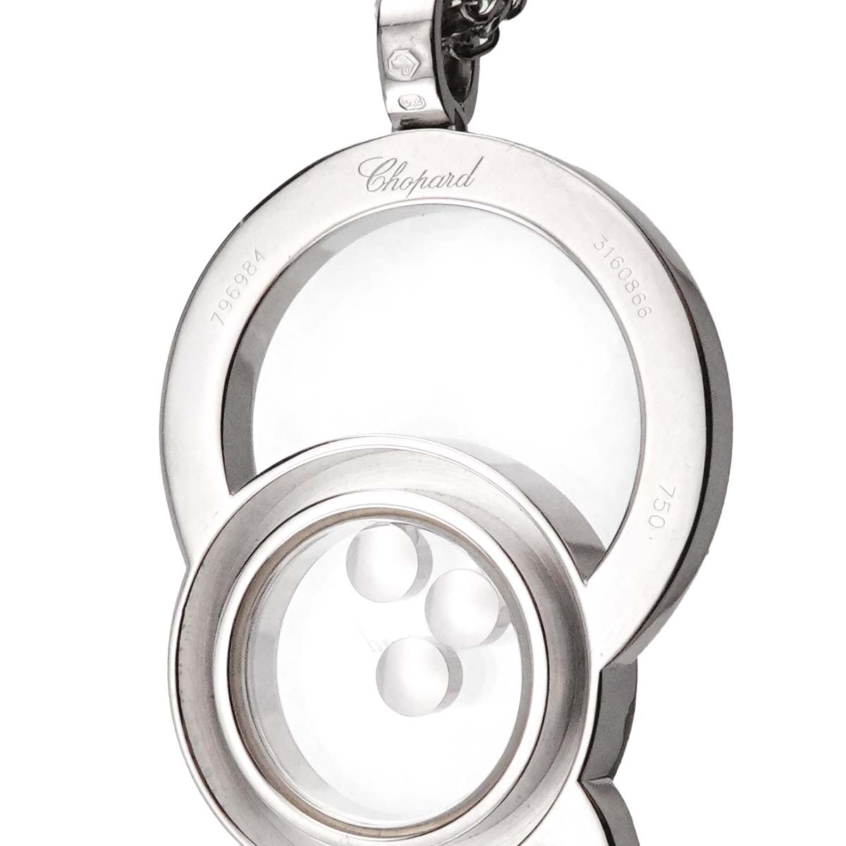 Happy Diamond Bubble Necklace 18K WG 750