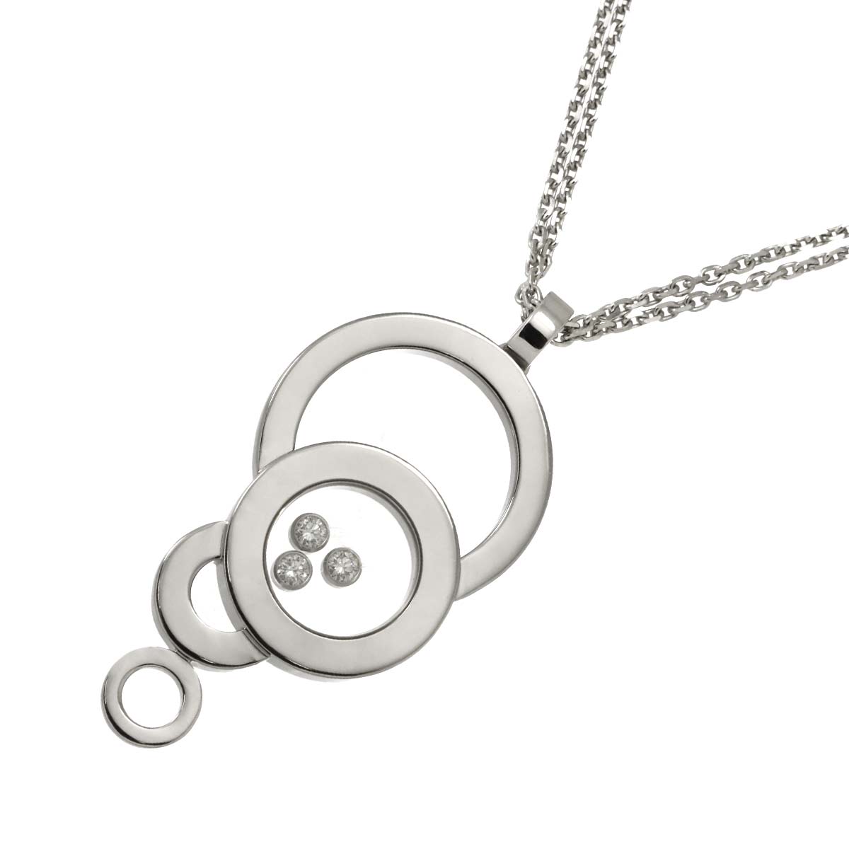 Happy Diamond Bubble Necklace 18K WG 750