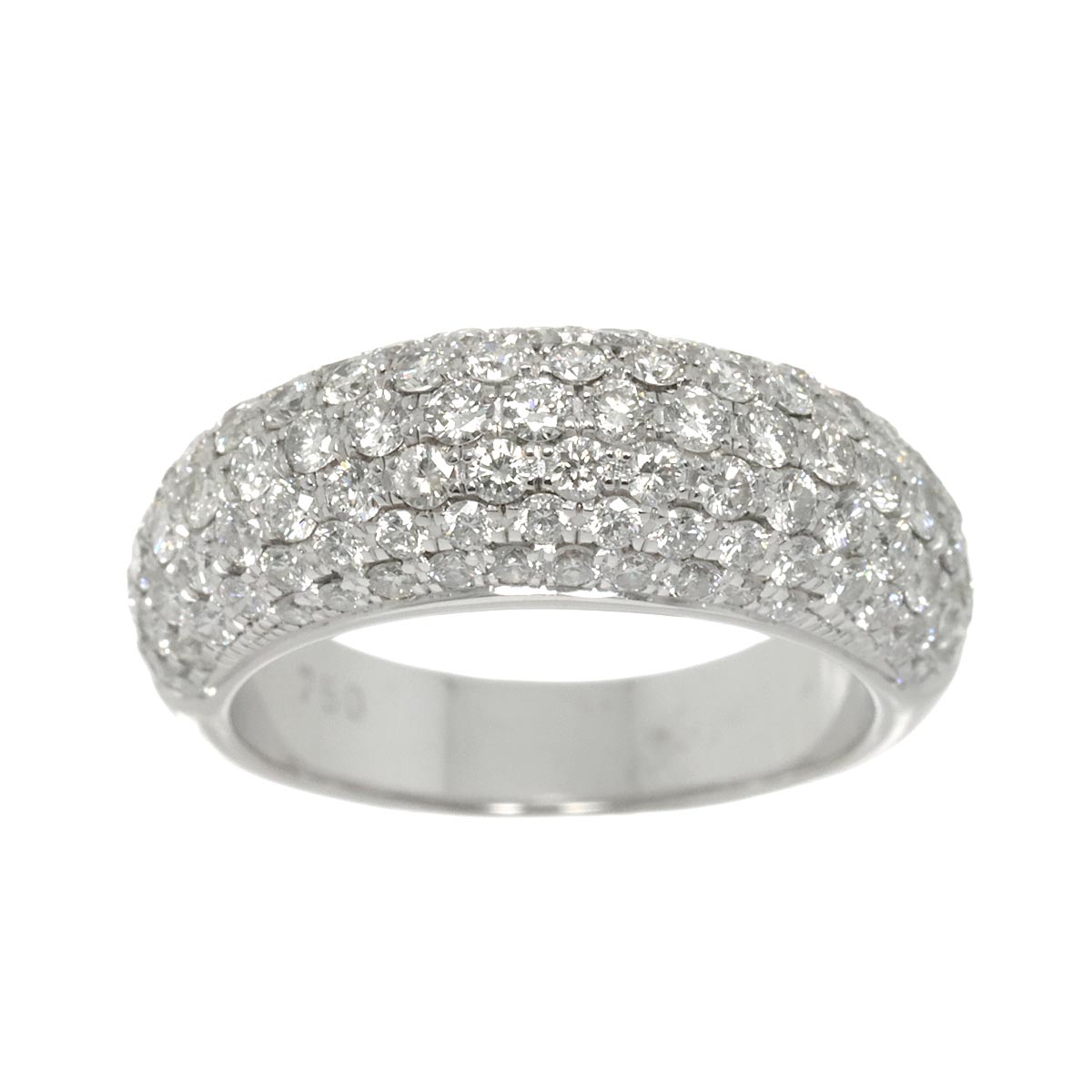 Ponte Vecchio Diamond 1.31ct Ring 18K WG 750 Size4(US)