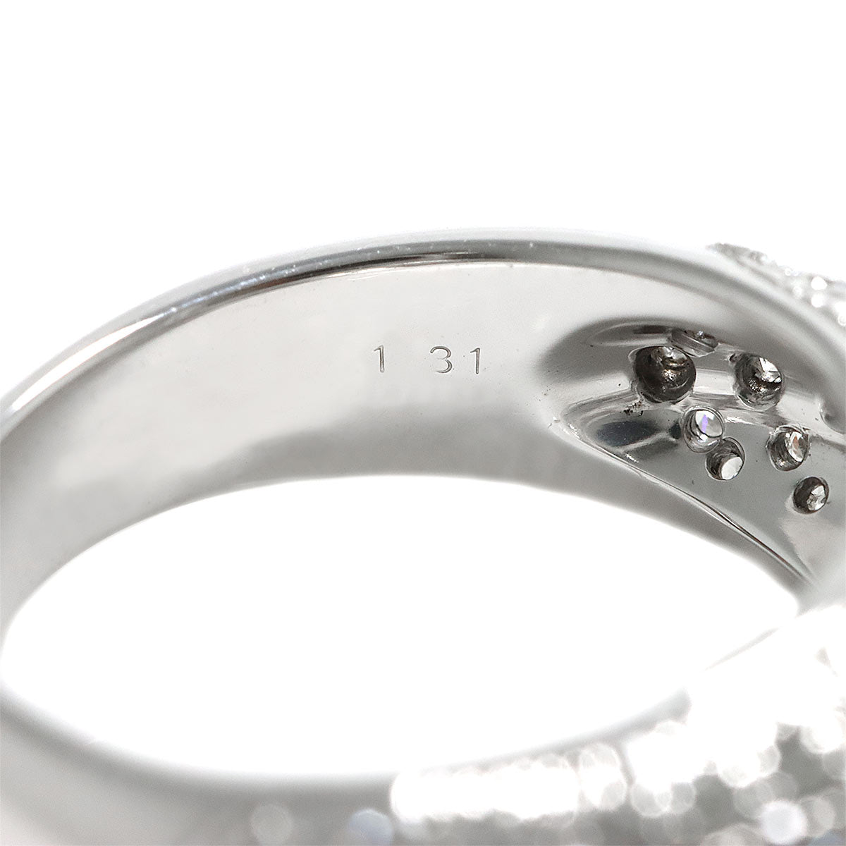 Ponte Vecchio Diamond 1.31ct Ring 18K WG 750 Size4(US)