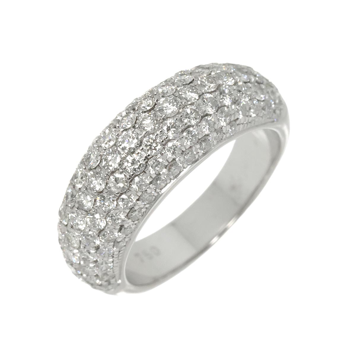 Ponte Vecchio Diamond 1.31ct Ring 18K WG 750 Size4(US)