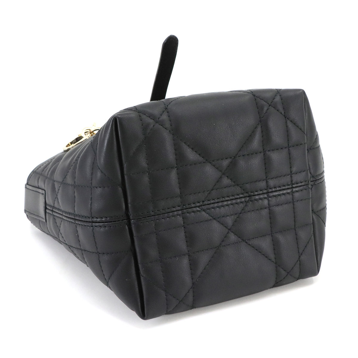 Toujours Vertical Nano Tote Shoulder Bag Leather Black