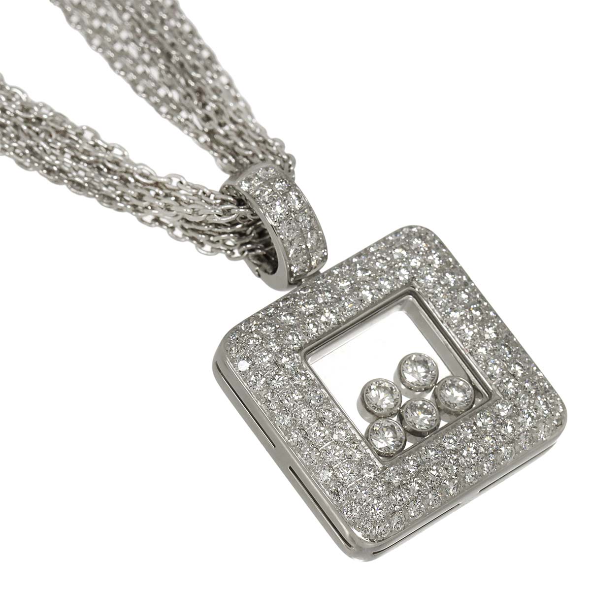 Happy Diamond Necklace 18K White Gold 750