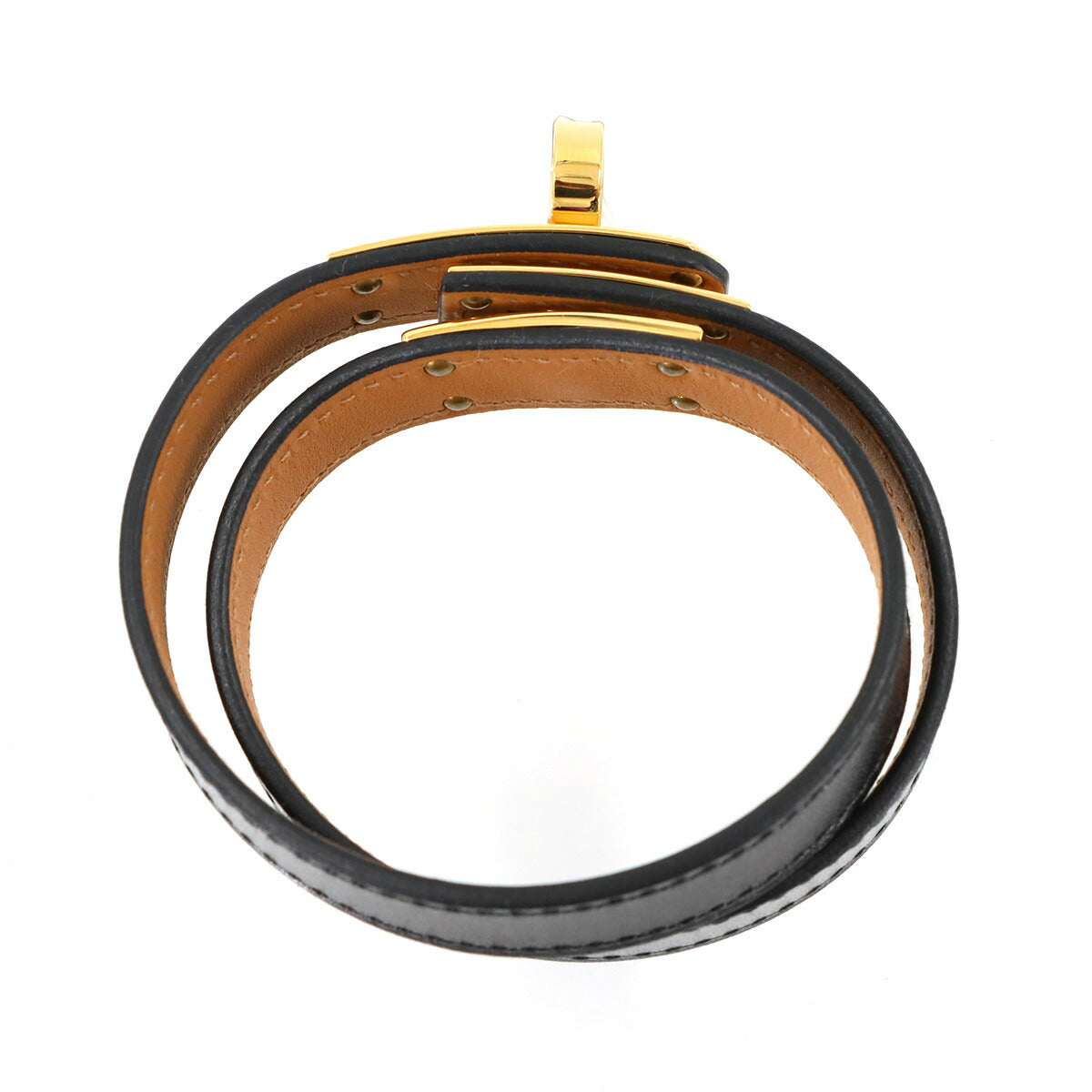 Kelly Double Tour Bracelet Box Calf Black T3 Accessory