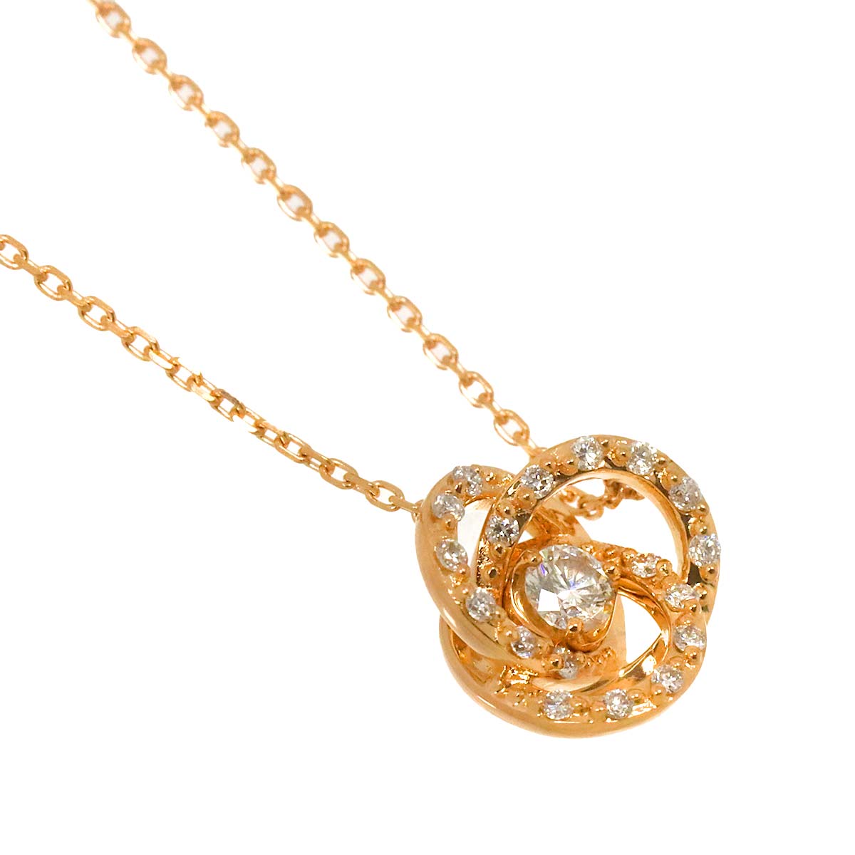 4C Diamond Necklace 18K Pink Gold 750