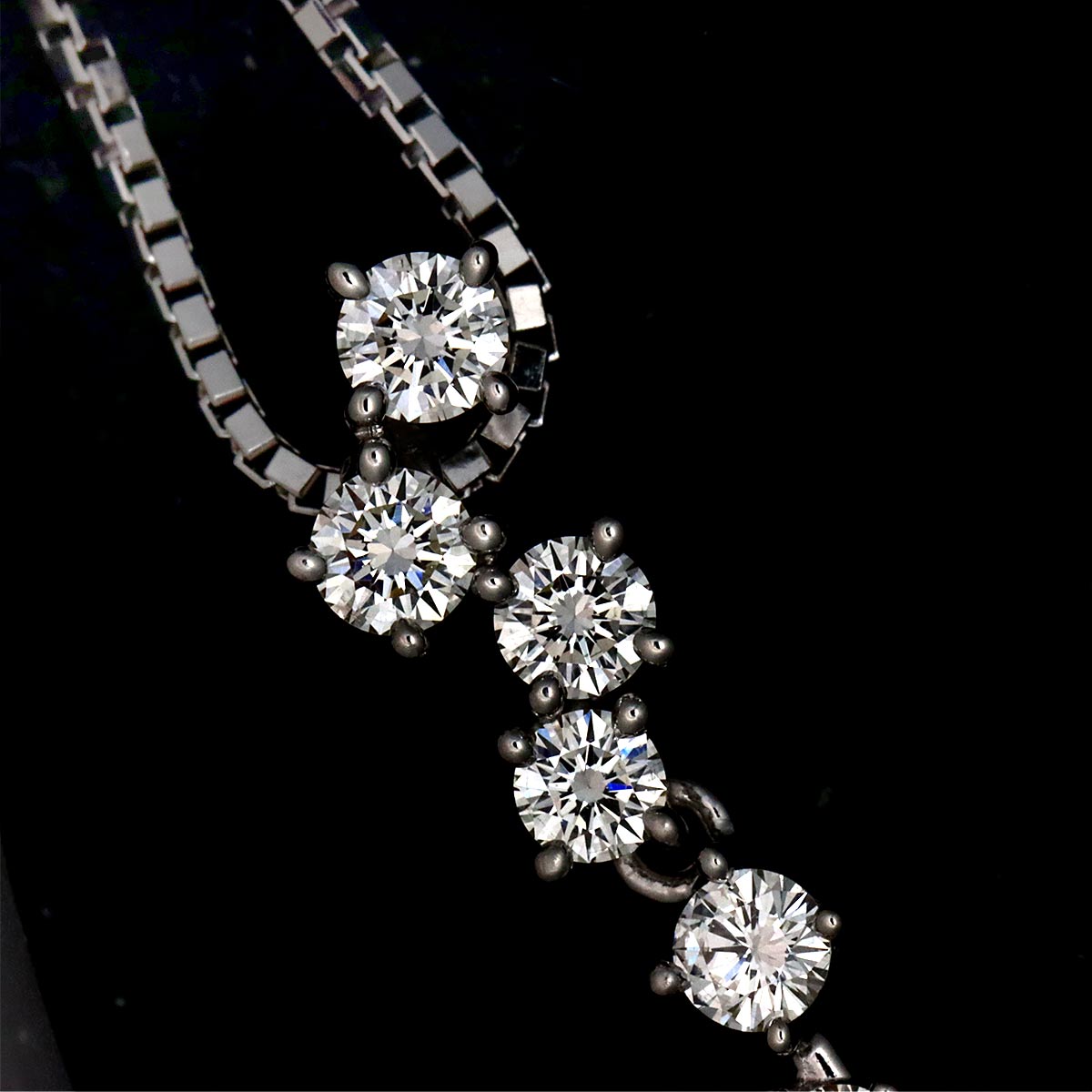 Diamond 0.36ct Necklace 18K WG White Gold 750
