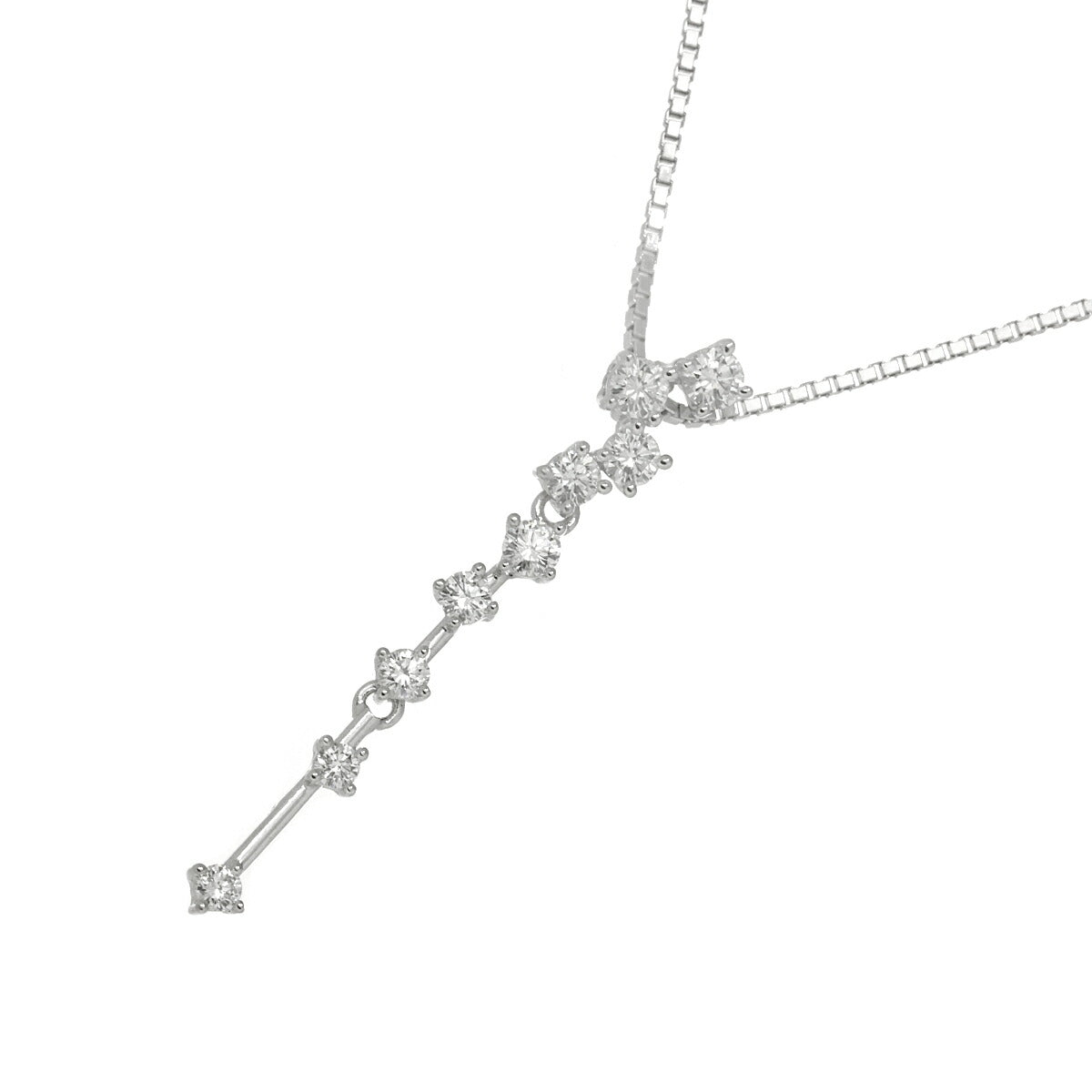 Diamond 0.36ct Necklace 18K WG White Gold 750